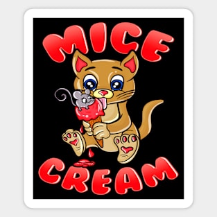 Cute Gift For Cat Lover Mice Cream Ice Cream With A Mouse On Top Cute Kitten Magnet